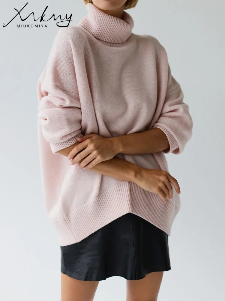 Turtleneck Knitted Pullover