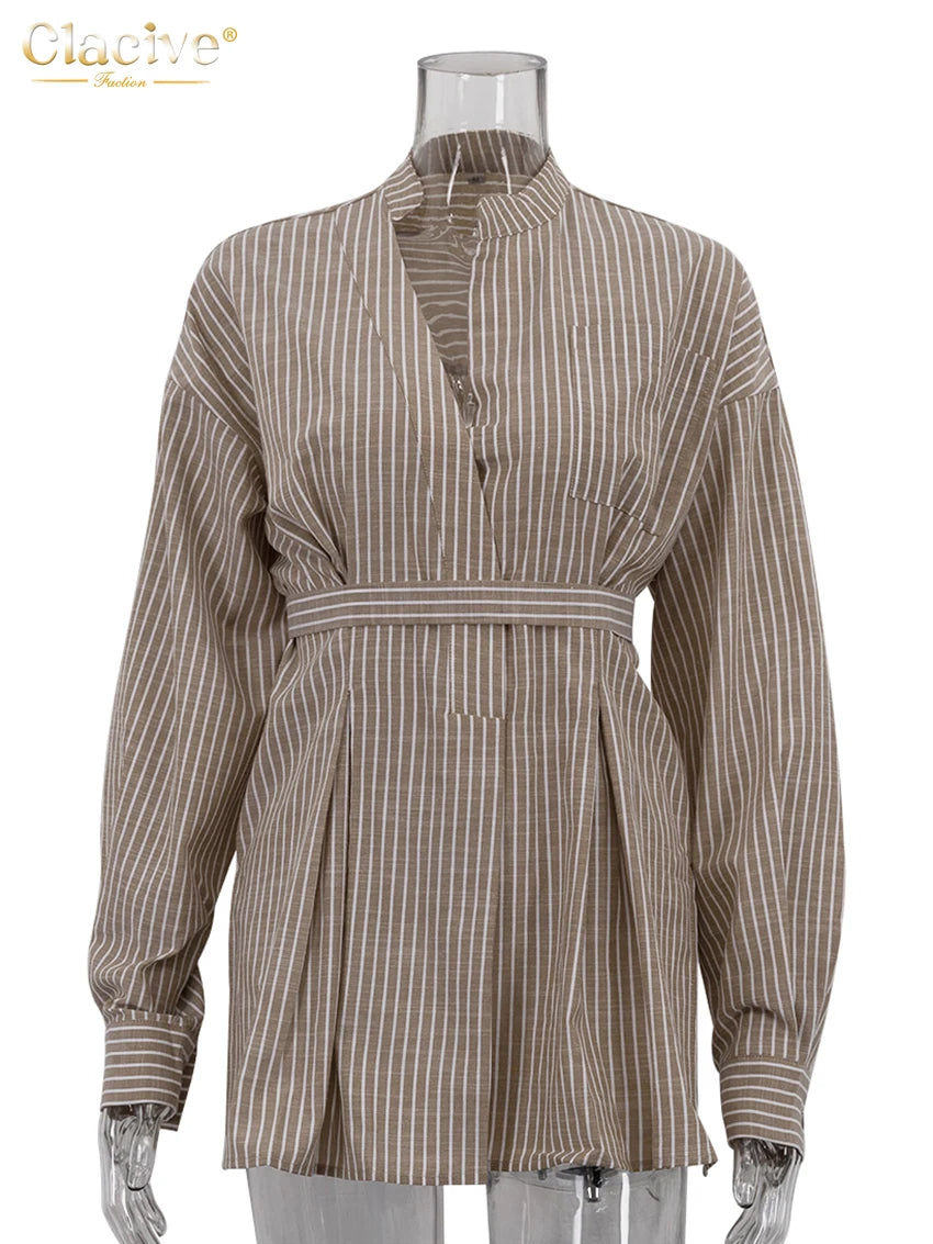 Vintage Loose Stripe Shirts