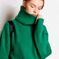 High collar cashmere pullover