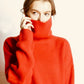 High collar cashmere pullover