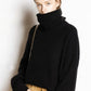 High collar cashmere pullover