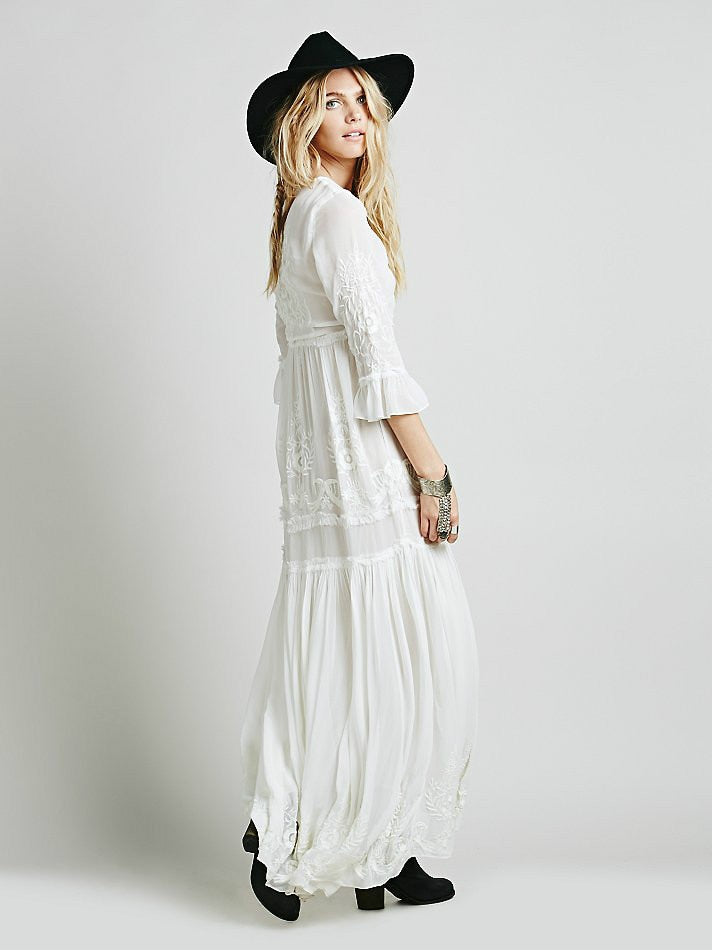 Organic cotton embroidery dress