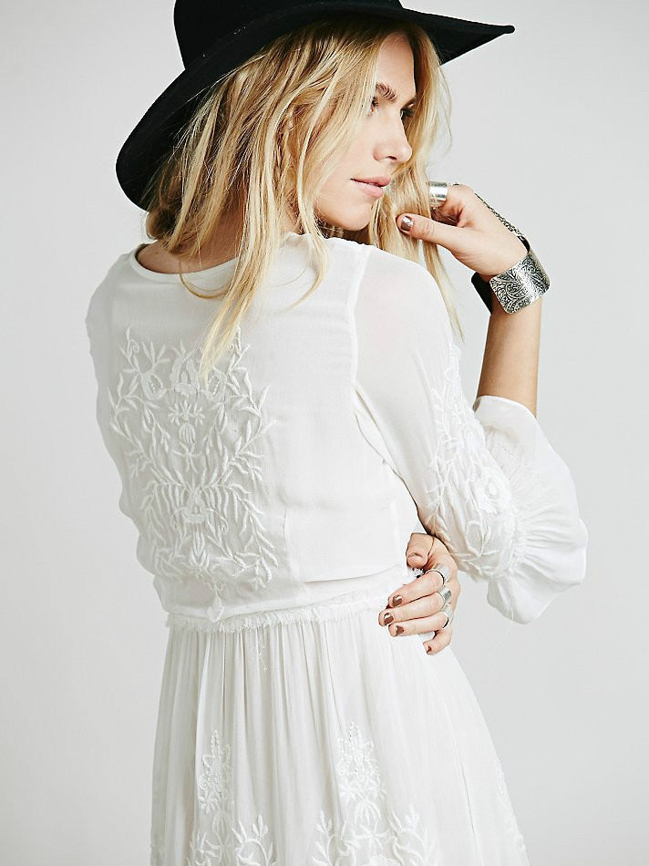 Organic cotton embroidery dress