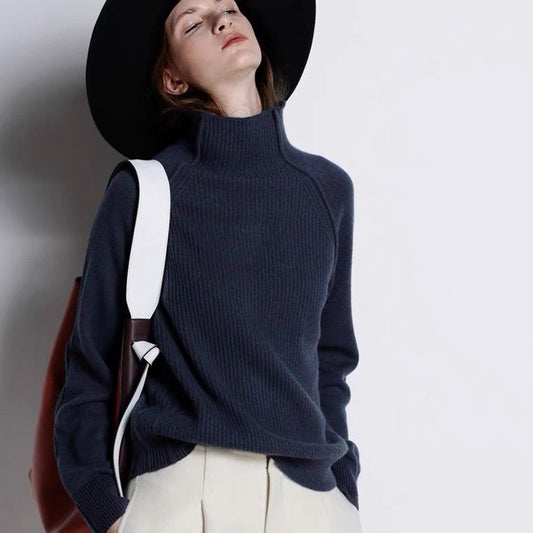 High collar pullover