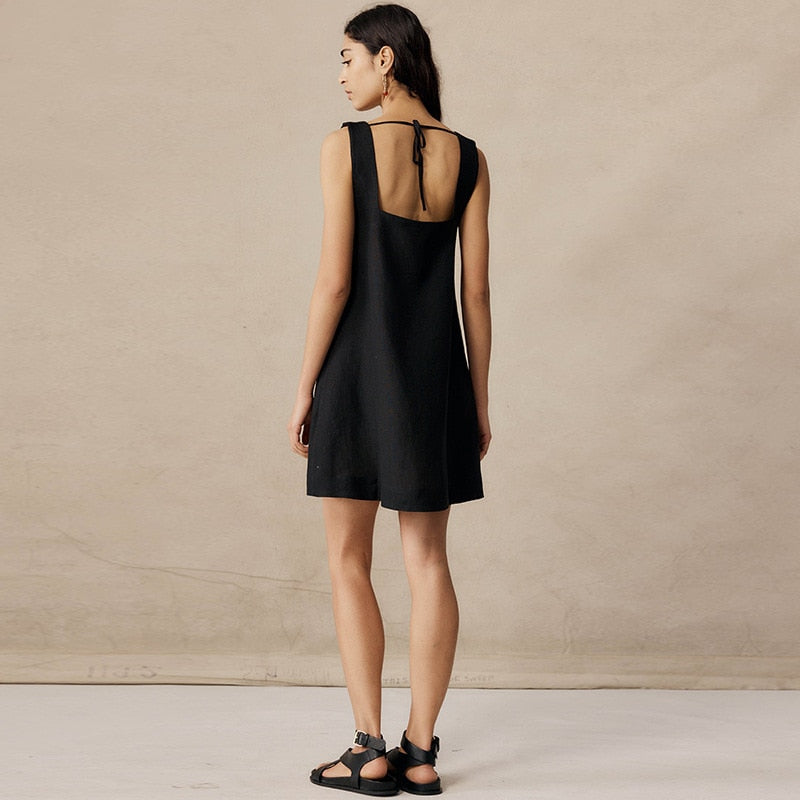 Minimalist linen dress